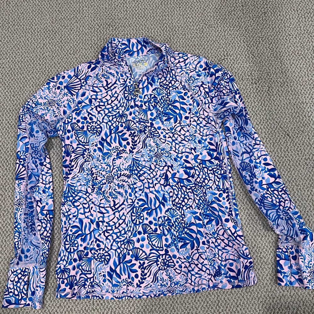 Lilly Pulitzer Marion mesh panel 1/4 zip - size small